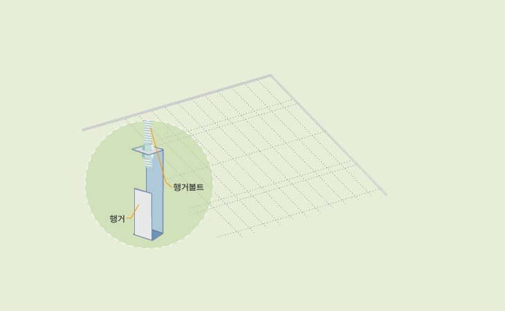 03. 행거볼트를 설치합니다.