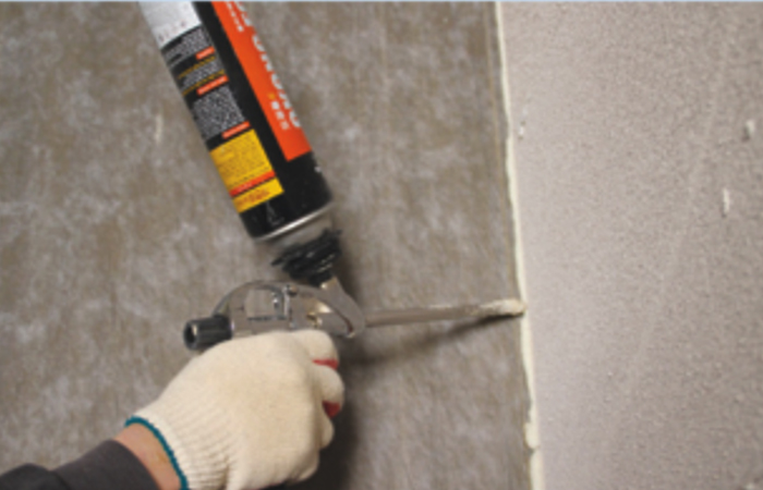 3. Fill urethane spray to joints