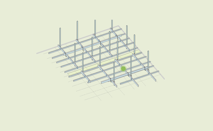 07-1. Fix with carrying channel and M-Bar clip.