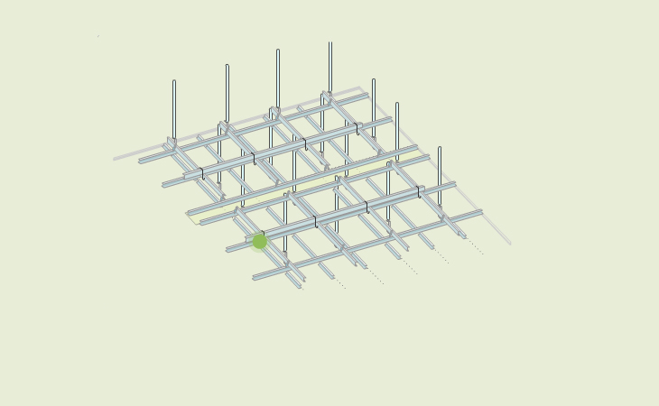 * Install as Main T-Bar and Cross T-Bar are perpendicular.  * Make sure connected Cross T-Bar is in a straight line.